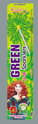 10 CM GREEN SPARKLE